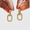 Ana Luisa Ash doble hoop-øreringer