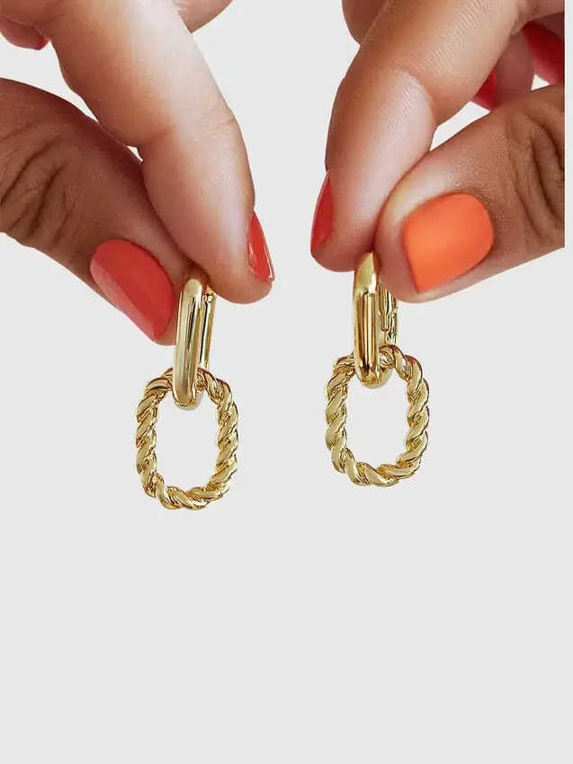 Ana Luisa Ash doble hoop-øreringer