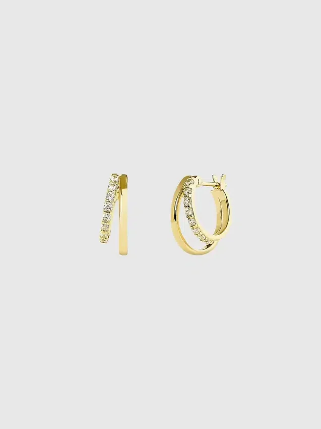 Ana Luisa Toda Mini Double Hoop-øreringer