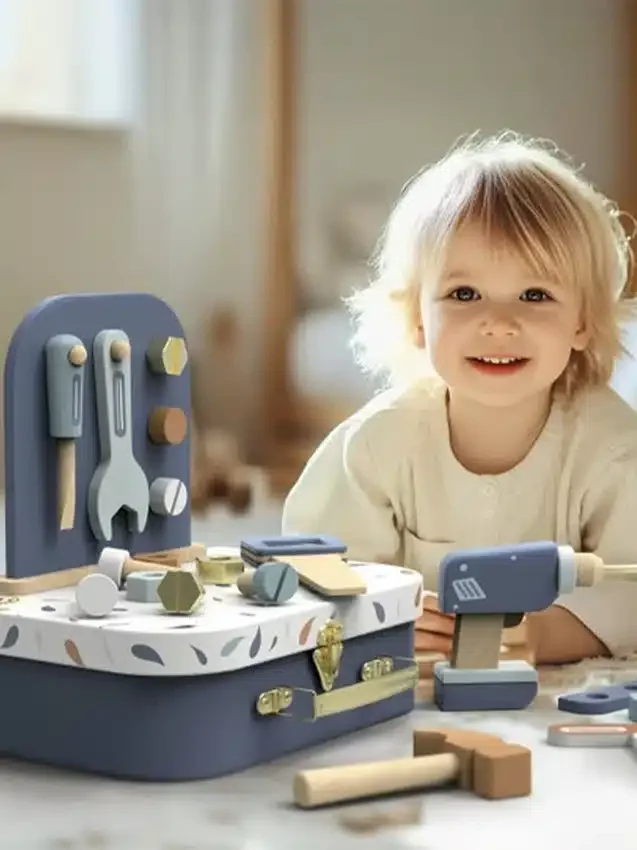 Arbeidsbenk-koffert for småbarn
