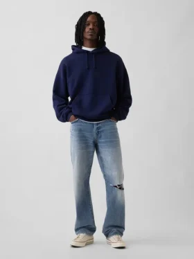 Avslappede, rette jeans