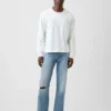 Avslappede, rette jeans