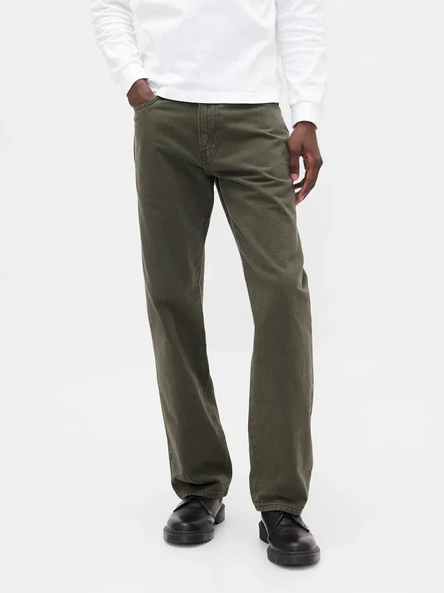 Avslappede, rette jeans