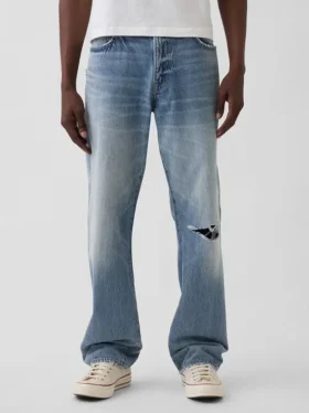Avslappede, rette jeans