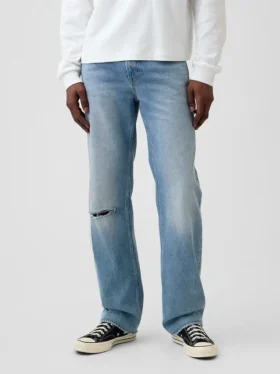 Avslappede, rette jeans