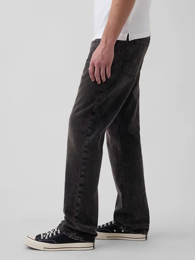 Avslappede, rette jeans
