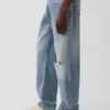 Avslappede, rette jeans