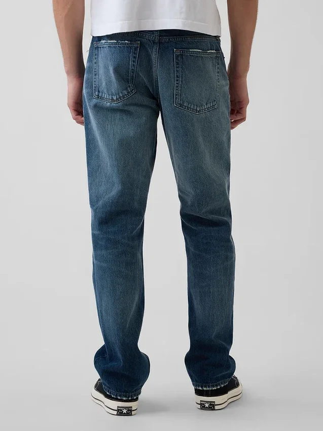Avslappede, rette jeans