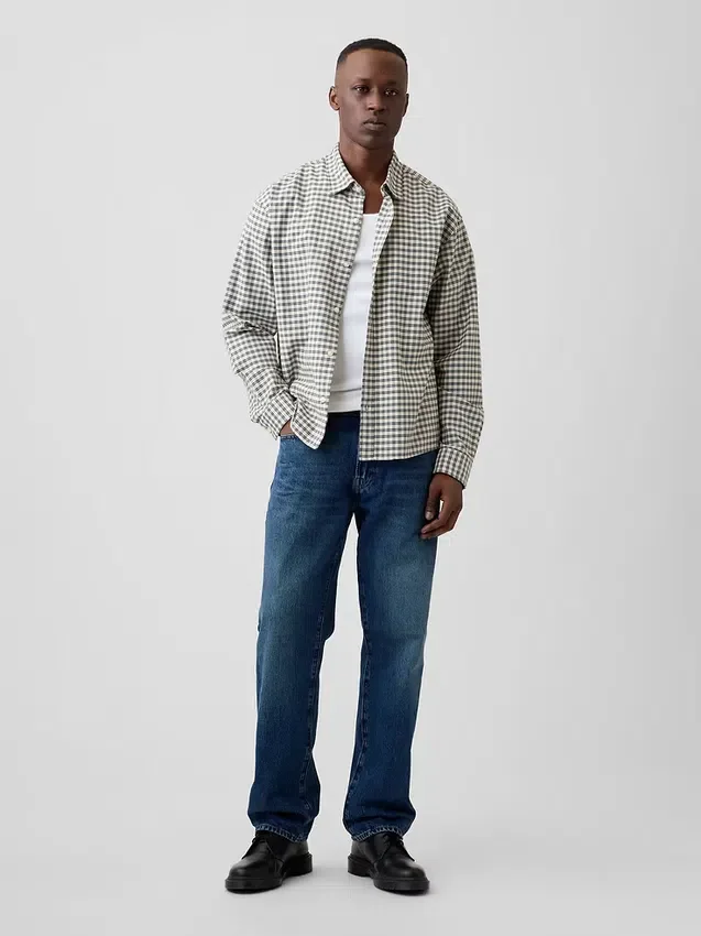 Avslappede, rette jeans