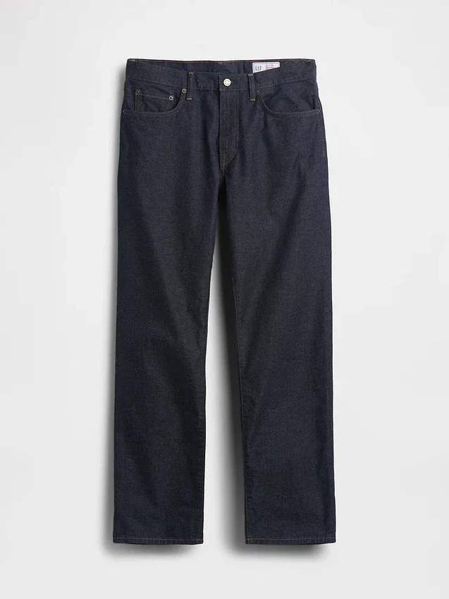 Avslappede, rette jeans