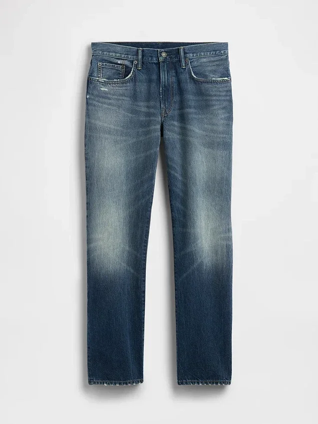 Avslappede, rette jeans