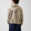 Avslappet denimjakke med hette for barn