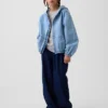 Avslappet denimjakke med hette for barn