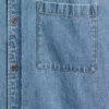 Avslappet denimskjorte