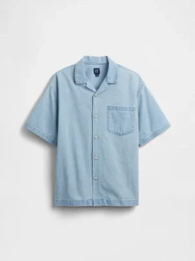 Avslappet denimskjorte for barn