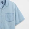 Avslappet denimskjorte for barn