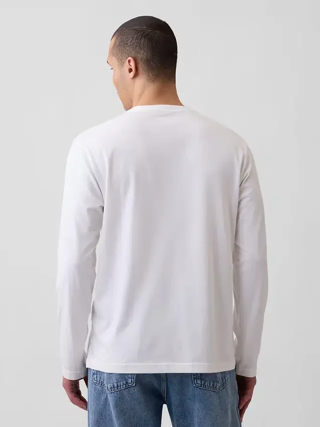 Avslappet Henley-T-skjorte