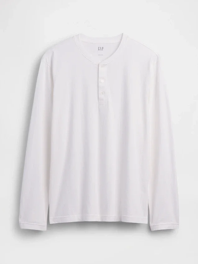 Avslappet Henley-T-skjorte