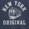 Avslappet New York-T-skjorte med grafisk trykk og ringerdetaljer for barn