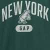 Avslappet New York-T-skjorte med grafisk trykk og ringerdetaljer for barn