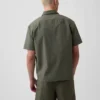 Avslappet utility-skjorte med rett kant
