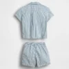 Baby-antrekk i denim med striper