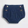 Baby-bloomers i bomullsgas og denim i sjømannstil