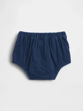 Baby-bloomers i bomullsgas og denim i sjømannstil