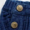 Baby-bloomers i bomullsgas og denim i sjømannstil