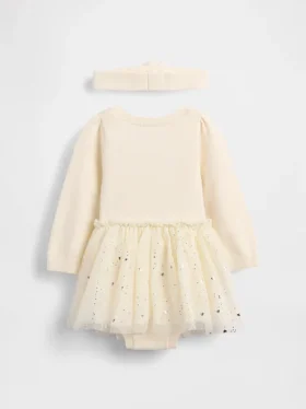Baby-body-bodyer-kjolesett i tyll
