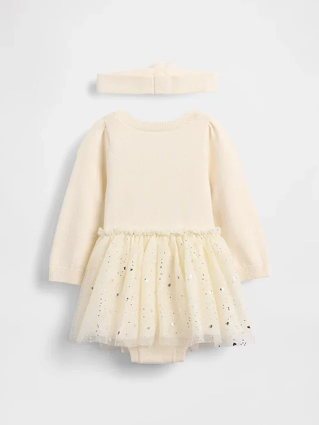 Baby-body-bodyer-kjolesett i tyll