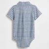 Baby-body i gingham-mønster