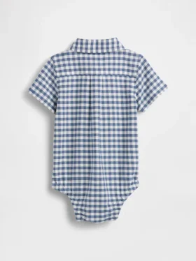 Baby-body i gingham-mønster