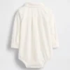 Baby-body i Oxford-stoff