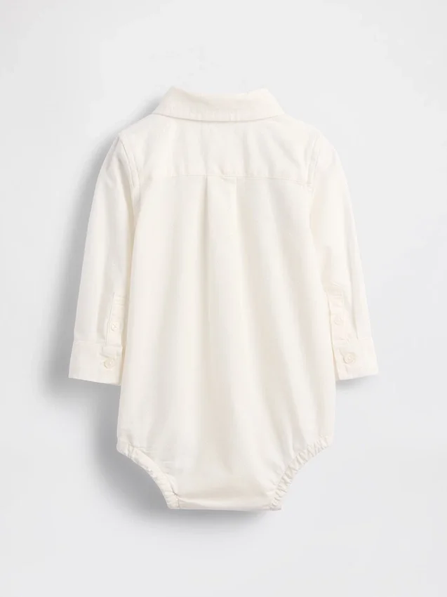 Baby-body i Oxford-stoff