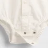 Baby-body i Oxford-stoff