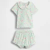 Baby-body med Peter Pan-krage i tinyrib