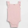 Baby-bodyer i ribbet pointelle-strikk