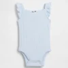 Baby-bodyer i ribbet pointelle-strikk