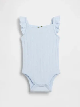 Baby-bodyer i ribbet pointelle-strikk