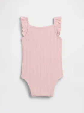 Baby-bodyer i ribbet pointelle-strikk