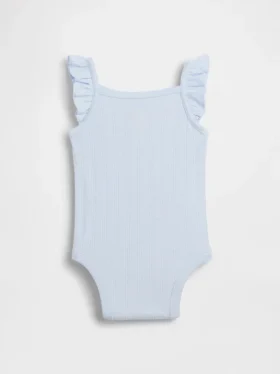 Baby-bodyer i ribbet pointelle-strikk