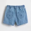 Baby Brannan Bear-denimshorts med lommer og elastisk linning