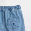Baby Brannan Bear-denimshorts med lommer og elastisk linning