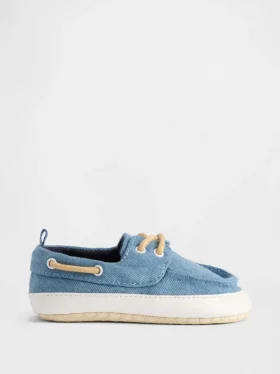Baby-båtsko i denim