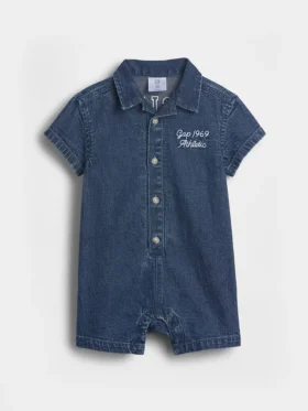 Baby-denim-heldrakt i ett stykke med Gap Logo