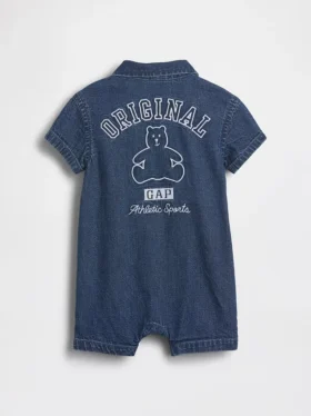 Baby-denim-heldrakt i ett stykke med Gap Logo