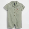 Baby-denim-heldrakt med lommer