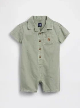 Baby-denim-heldrakt med lommer