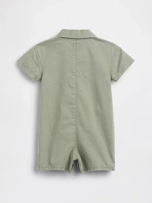 Baby-denim-heldrakt med lommer
